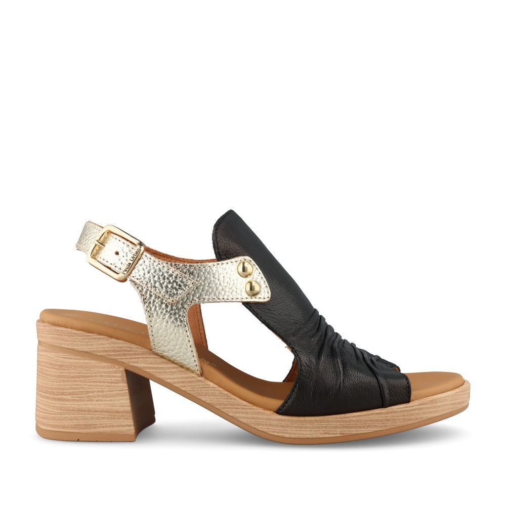 Ladies 34-17 Block Heel Sandal In Black