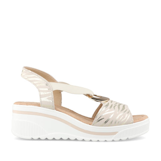 Ladies Tx-680-2 Wedge Sandal In Gold
