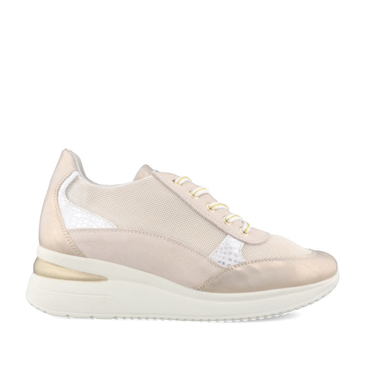 Ladies Kendu 2f5970dm Laced Trainer In Nude