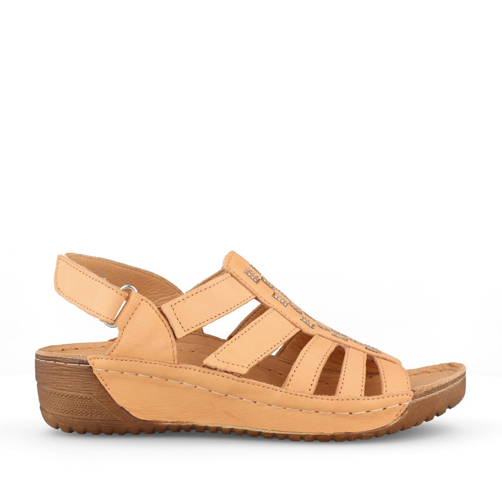 Ladies A8265 Edith Sandal In Tan