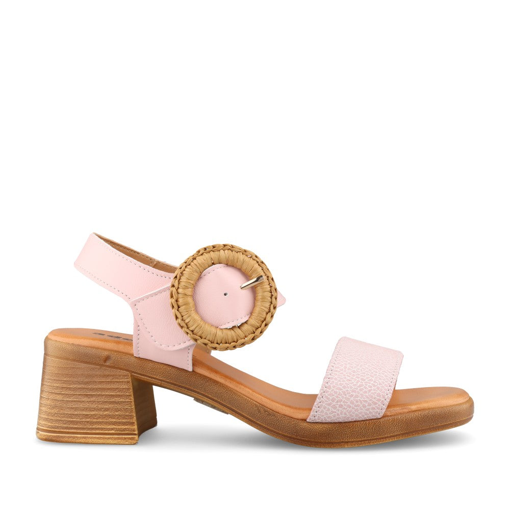 Ladies A8414 Haliana Low Block Heel Sandal In Rose