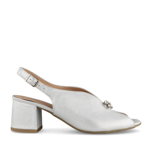 Ladies 4263 Shimmer G-fit Court Shoe In Silver