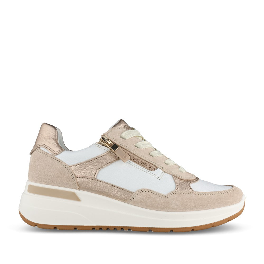 Ladies 12-57702 Garda Laced Trainer In Metallic
