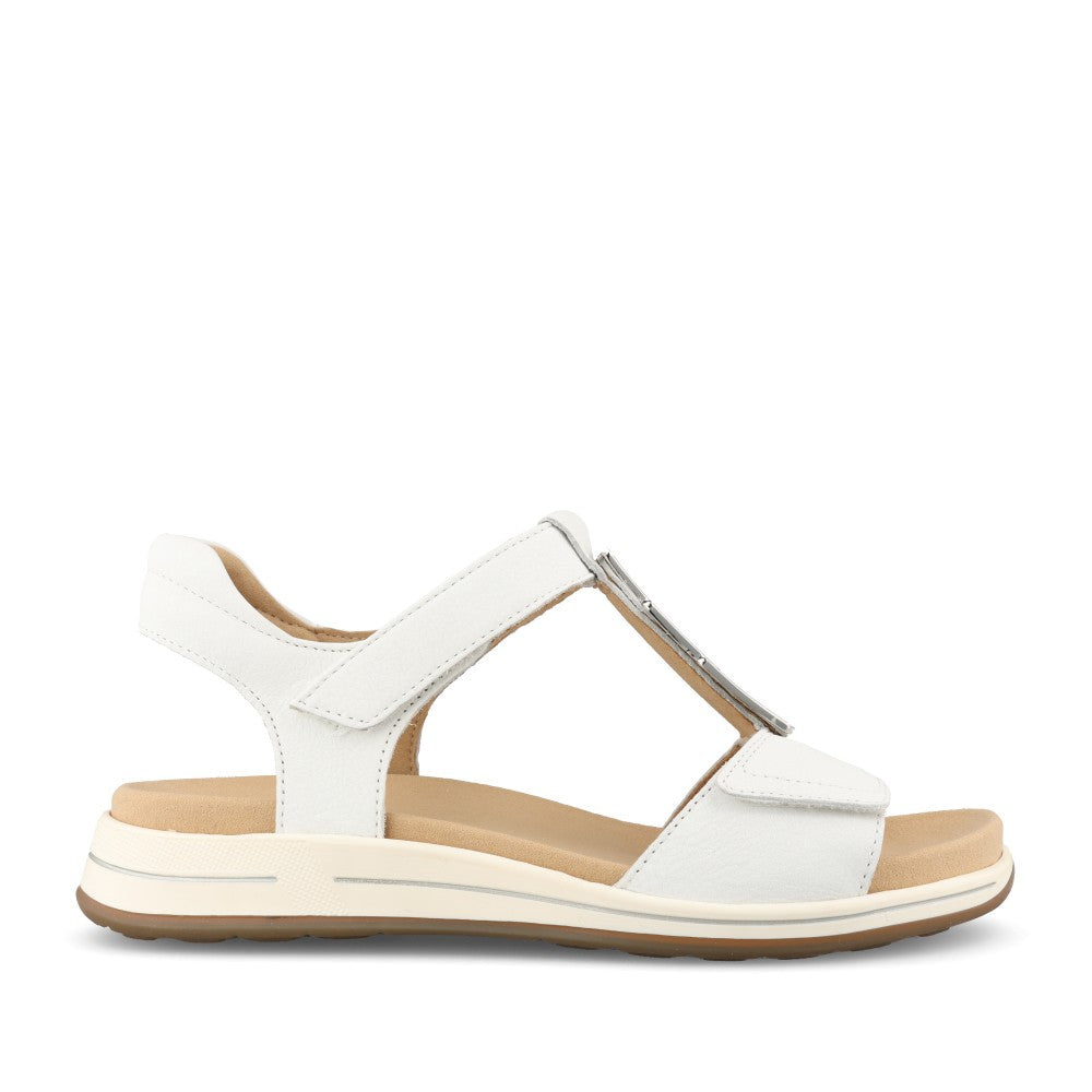 Ladies 12-34804 Osaka-s Velcro Sandal In White