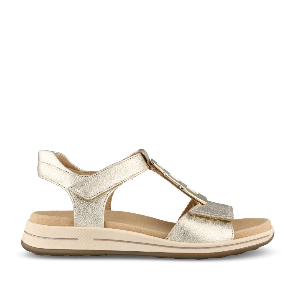Ladies 12-34804 Osaka-s Velcro Sandal In Platino