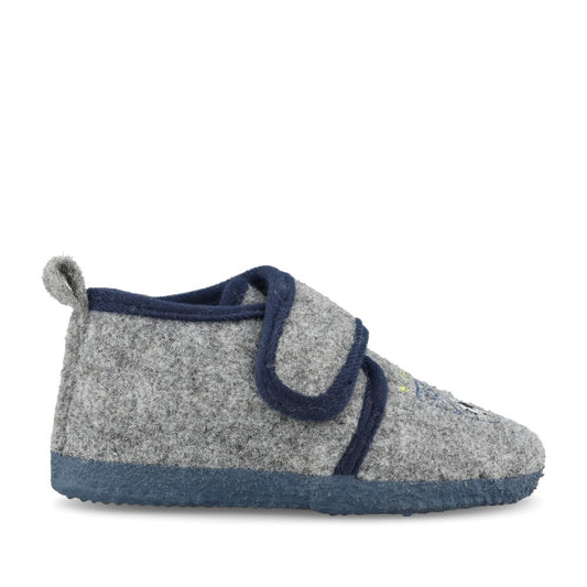 Boys Cs283f League Velcro Bootee Slipper In Dark Grey