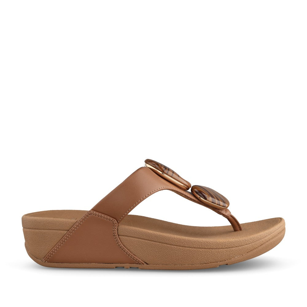 Ladies A4t-c15 Lulu Toe-post Sandal In Tan