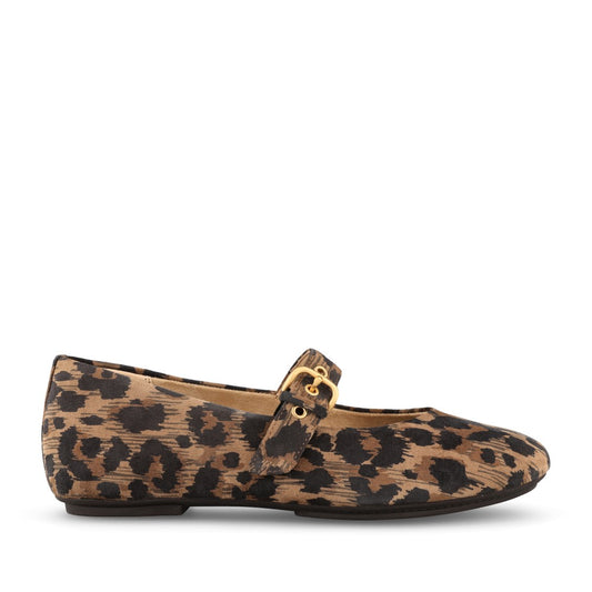 Ladies E3l-d20 Delicato Suede Mary Jane Shoe In Leopard