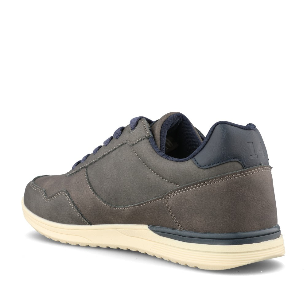 Mens Twenty Four Laced Trainer In Grey