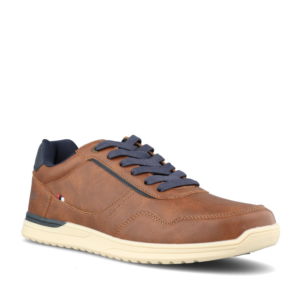 Mens Twenty Four Laced Trainer In Tobacco