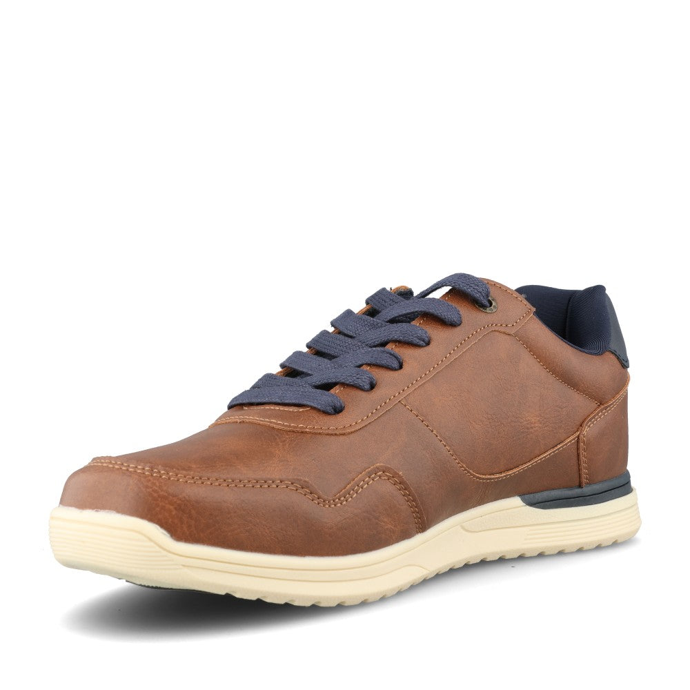 Mens Twenty Four Laced Trainer In Tobacco