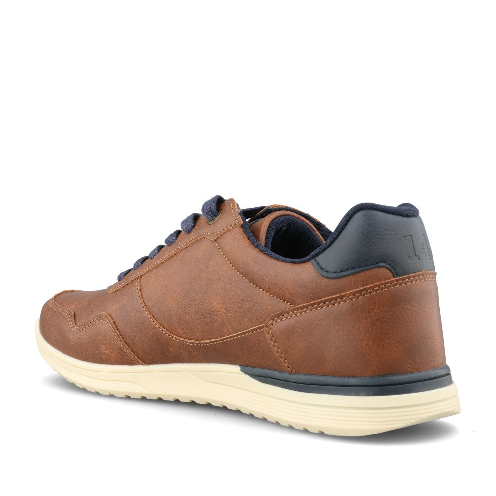 Mens Twenty Four Laced Trainer In Tobacco
