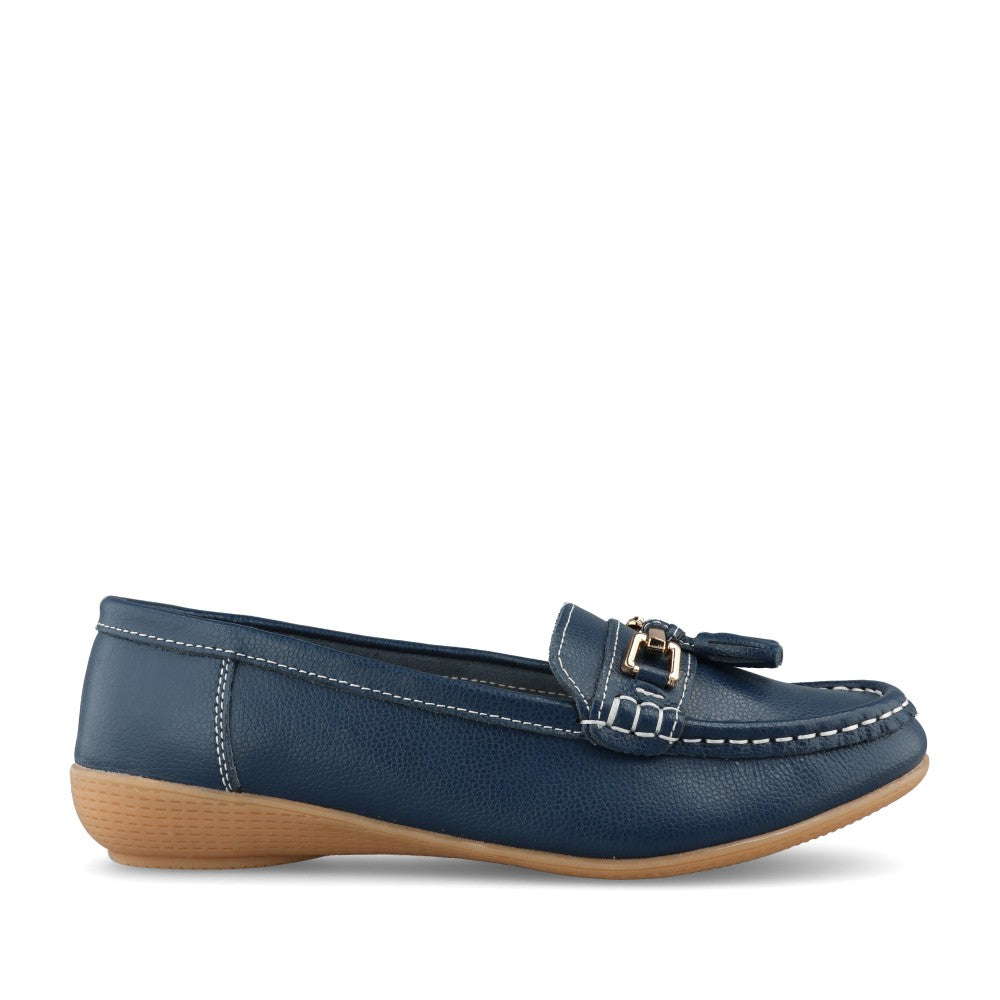 Ladies Nautical Slip-on Shoe In Navy