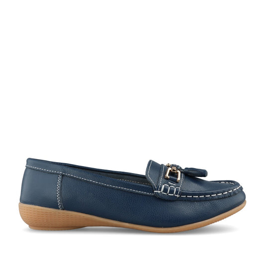 Ladies Nautical Slip-on Shoe In Navy