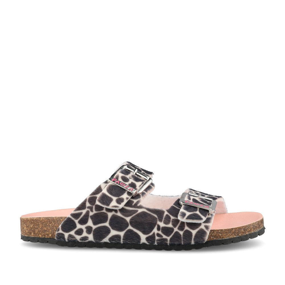 Girls 883103 Double Strap Mule In Animal