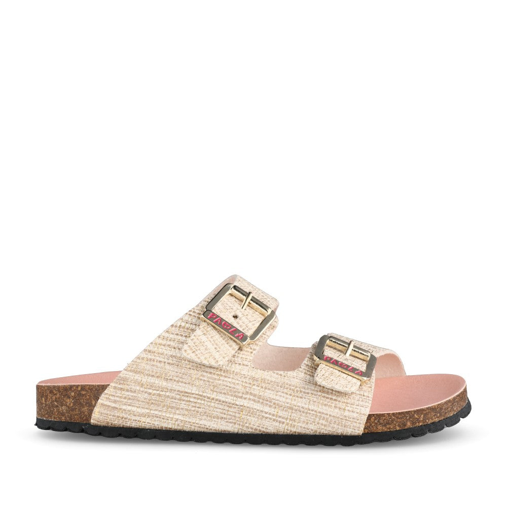 Girls 883233 Double Strap Mule In Gold