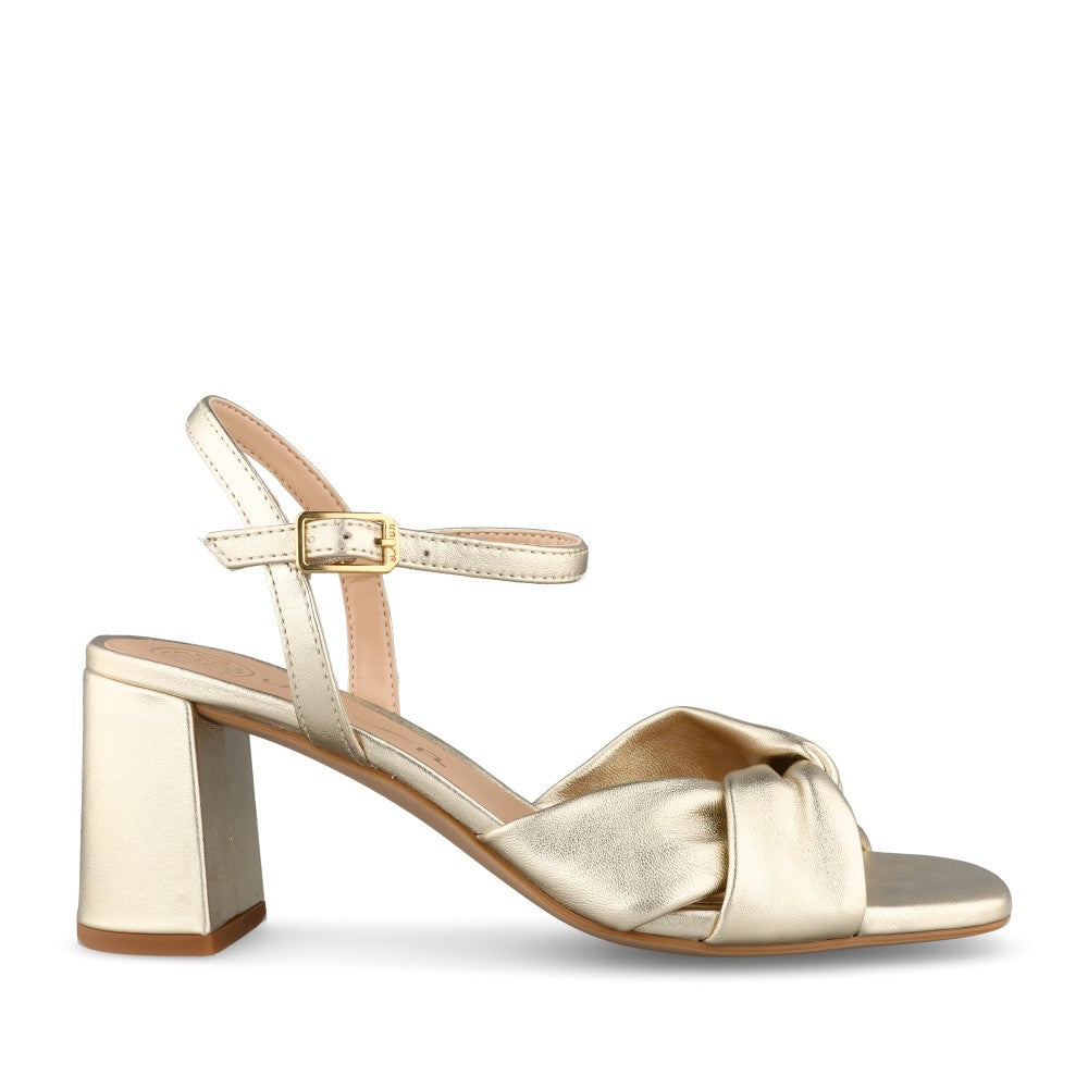 Ladies Medway Block Heel Sandal In Platino