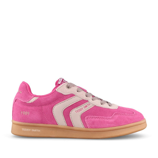 Ladies 120519 Laced Trainer In Fuchsia