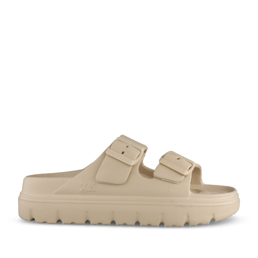Ladies 142550 Double Strap Mule In Beige