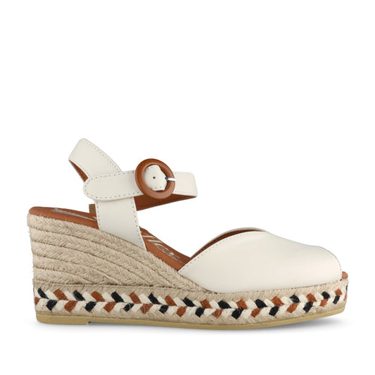 Ladies 2317 Wedge Sandal In White