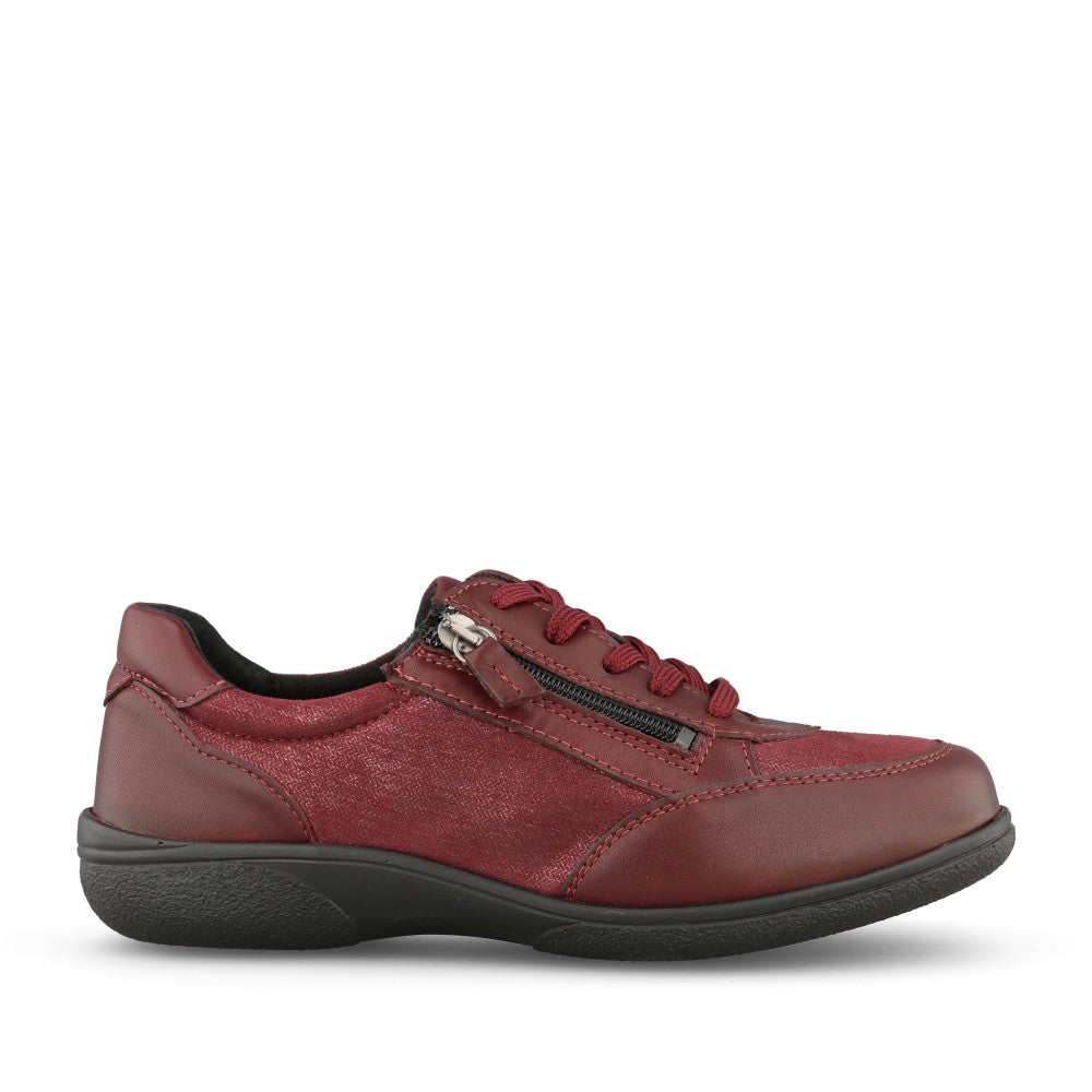 Ladies Wayfaring 75374 2v Laced Shoe In Burgandy