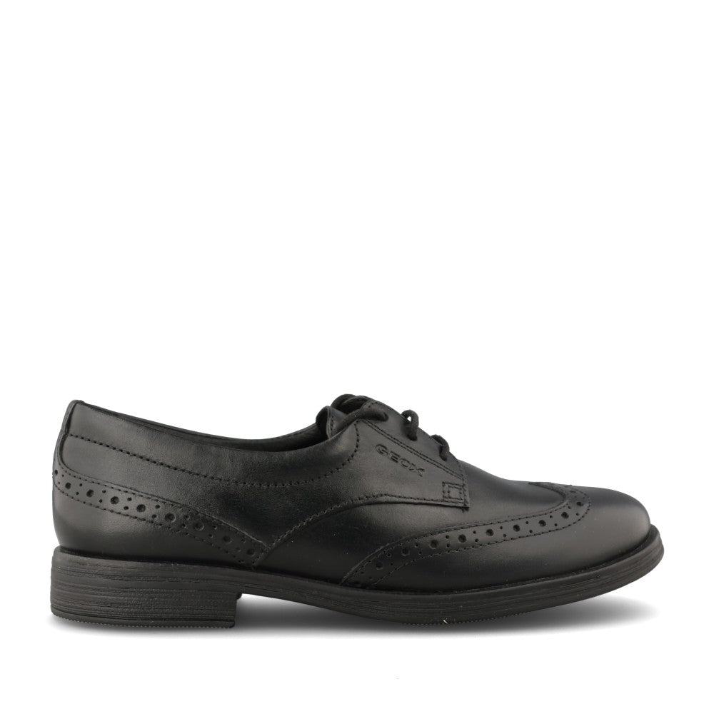 Girls J6649d Agata Laced Shoe In Blk Leather