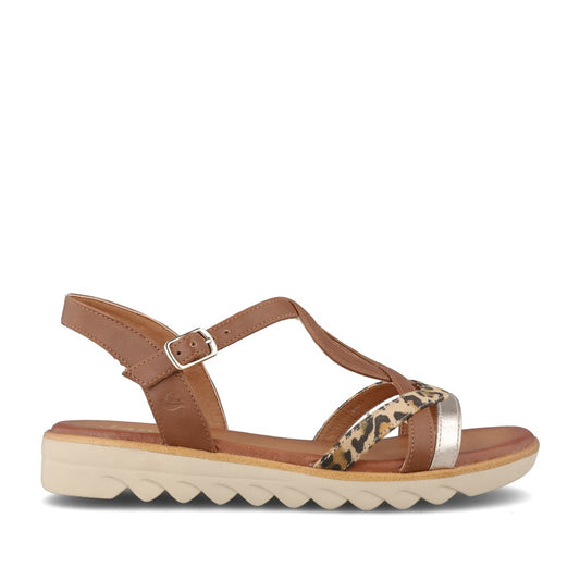 Ladies 2-28278 Wedge Sandal In Cognac