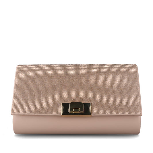 Ladies Centerfold Clutch Bag In Rose Gold