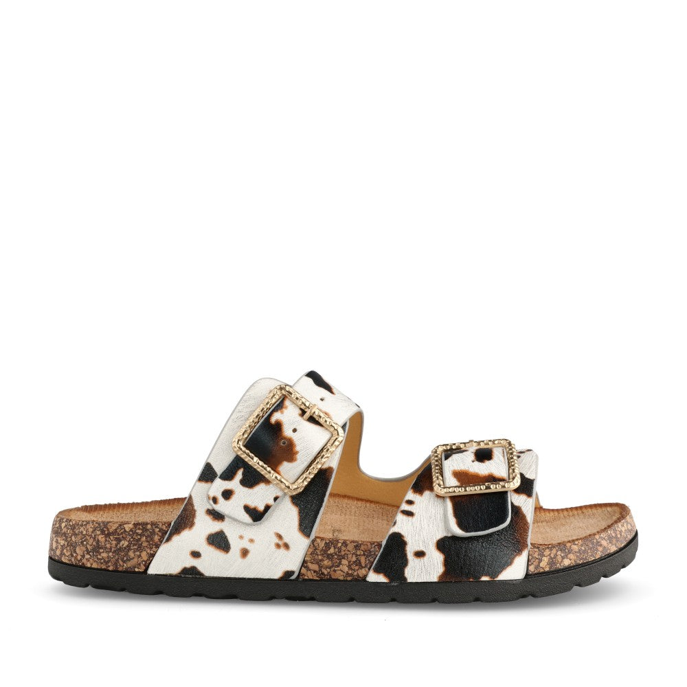 Ladies Seydi Double Strap Mule Sandal In Cow