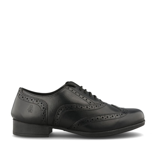 Girls Kada Laced Brogue Shoe In Blk Leather