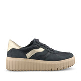 Ladies 8-23666 Laced Trainer In Navy