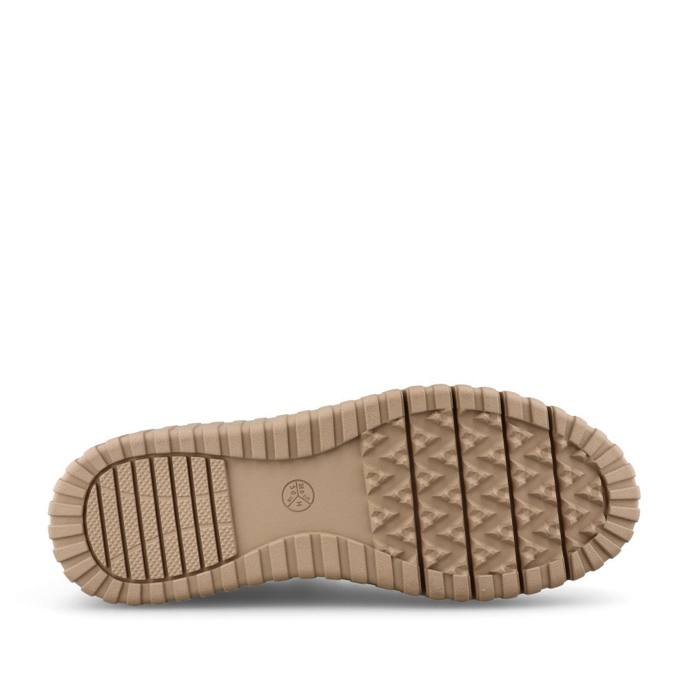 Ladies 8-23666 Laced Trainer In Beige