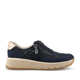 Ladies 8-23762 Laced Trainer In Navy