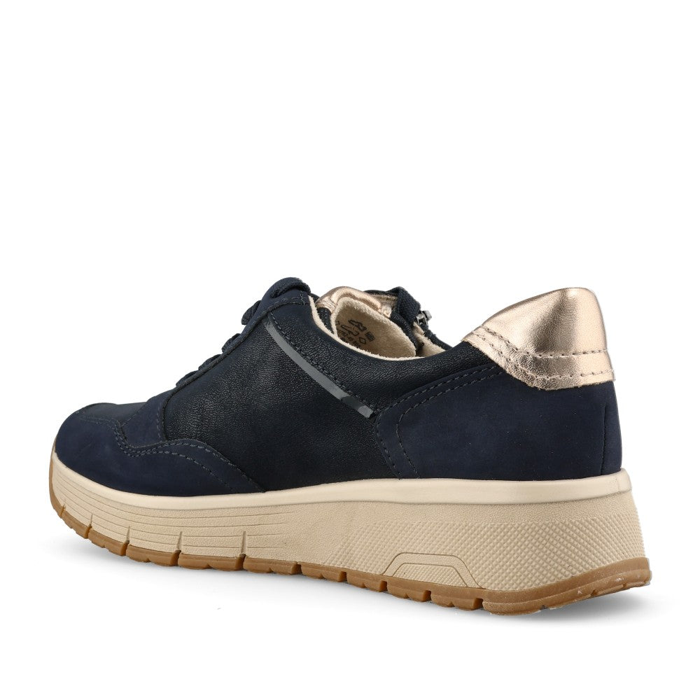 Ladies 8-23762 Laced Trainer In Navy