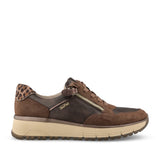 Ladies 8-23762 Laced Trainer In Mocha