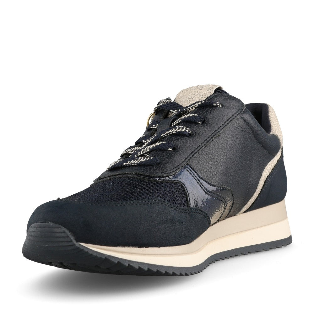 Ladies 8-23774 Laced Trainer In Navy