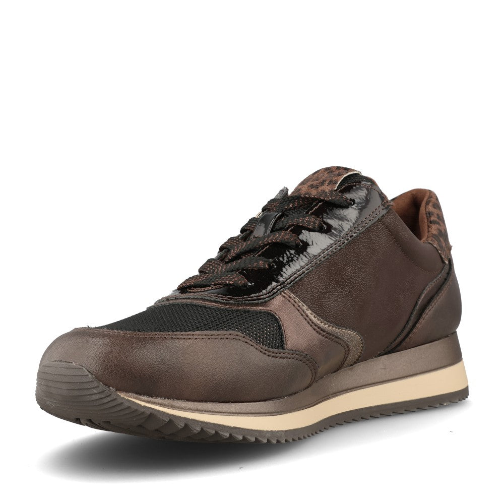 Ladies 8-23774 Laced Trainer In Mocha