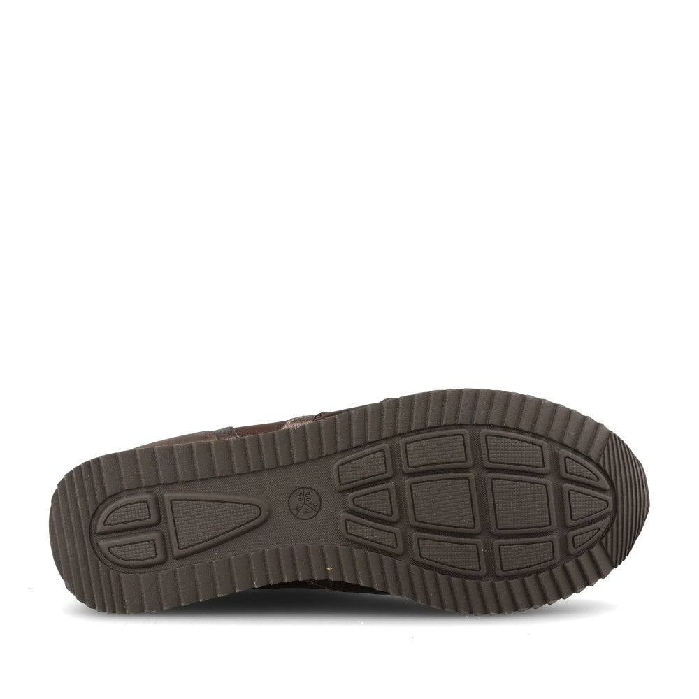 Ladies 8-23774 Laced Trainer In Mocha