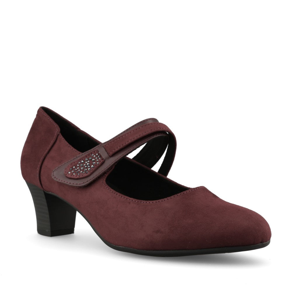 Ladies 8-24464 Mary Jane Shoe In Burgandy