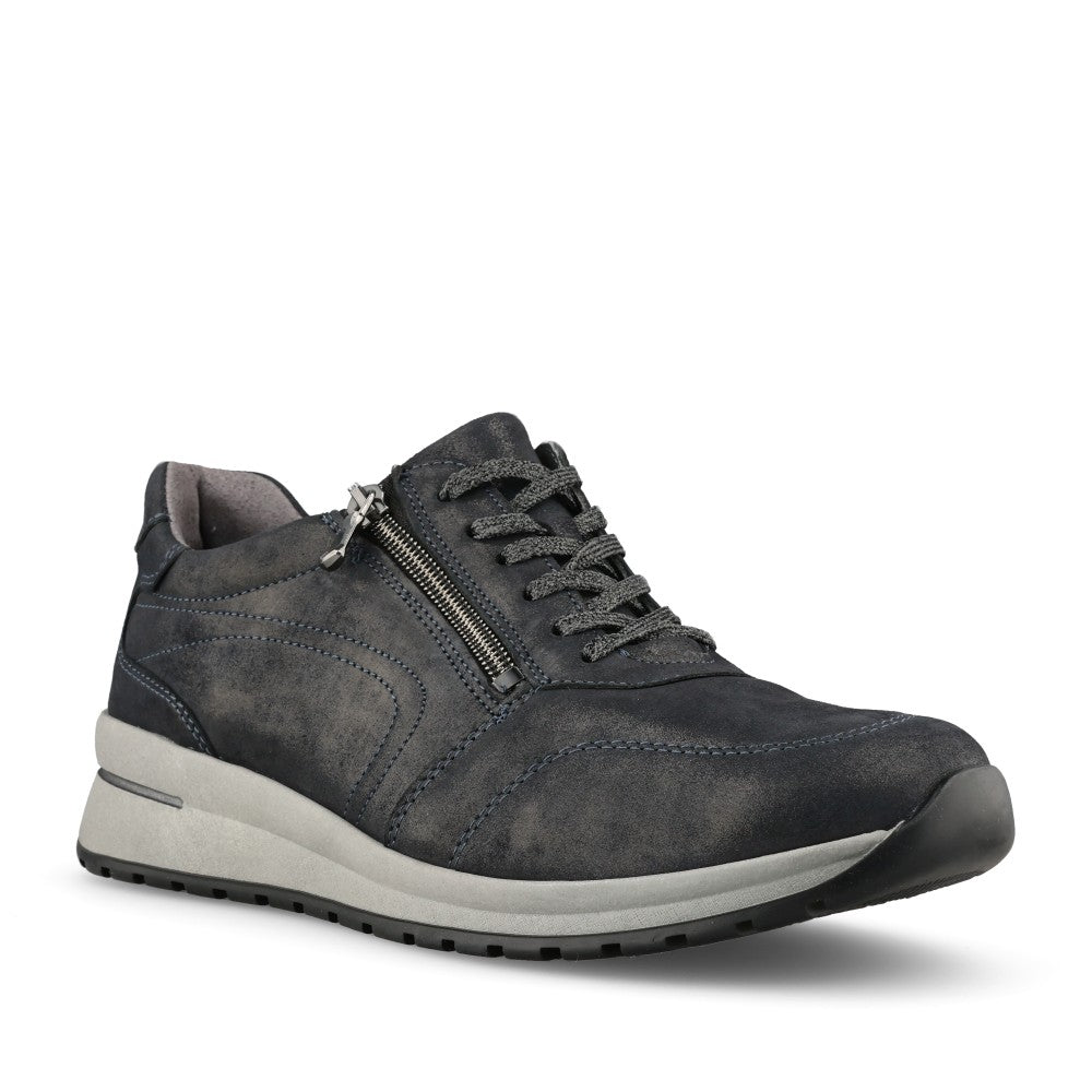 Ladies 928002 Inessa H-fit Laced Trainer In Navy