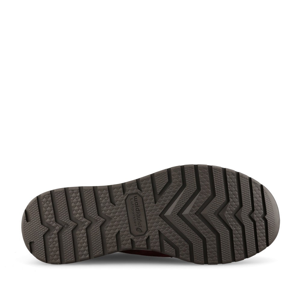 Ladies 928002 Inessa H-fit Laced Trainer In Burgandy