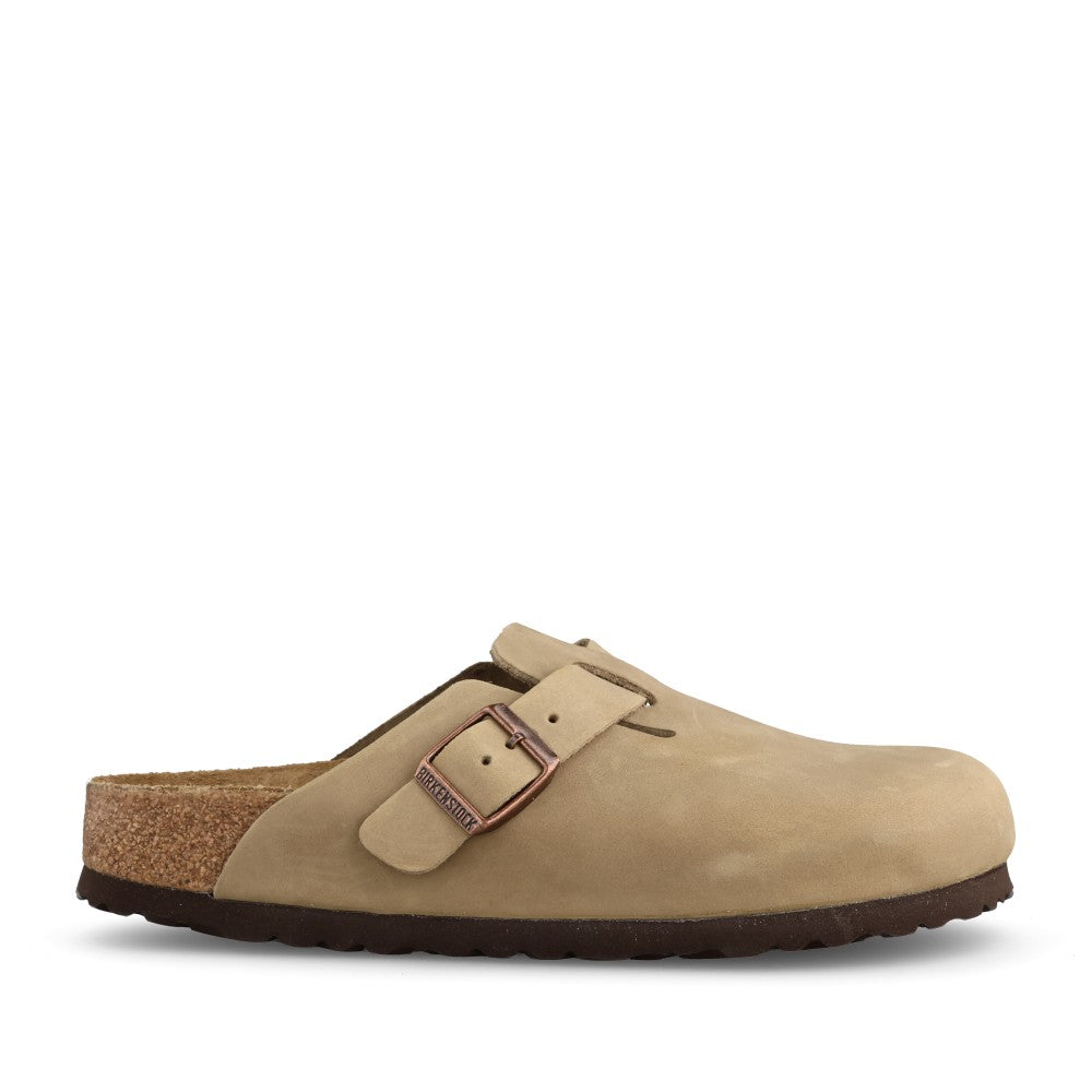 Birkenstock Ladies 960813 Boston Oiled Leather Clog In Tobacco