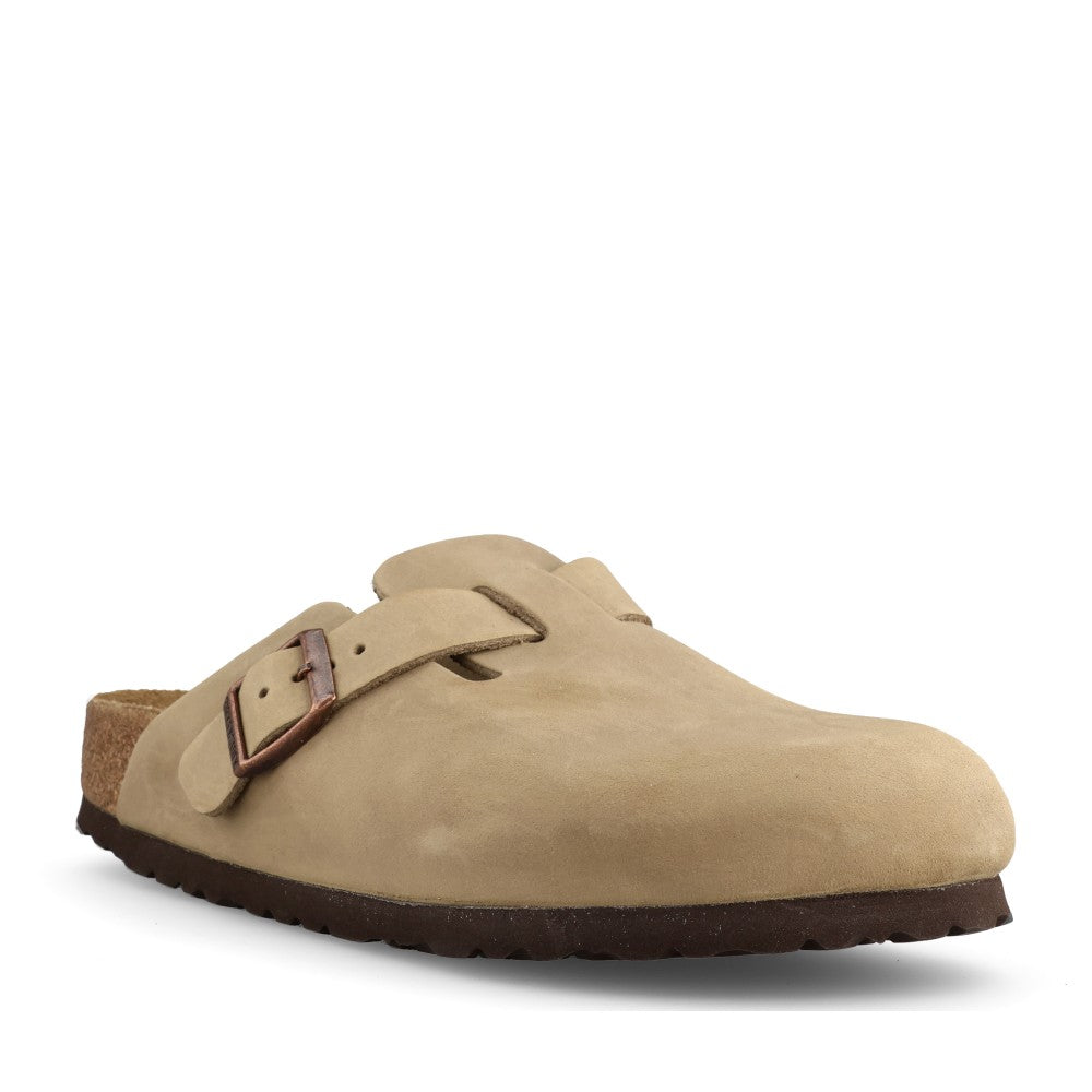 Birkenstock Ladies 960813 Boston Oiled Leather Clog In Tobacco