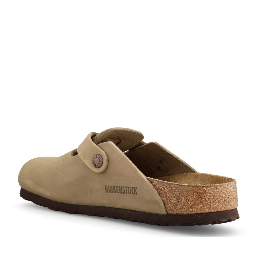 Birkenstock Ladies 960813 Boston Oiled Leather Clog In Tobacco