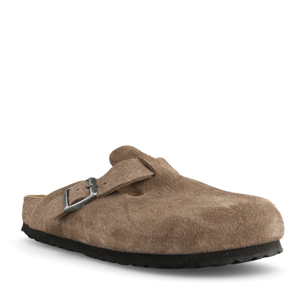 Ladies 1032795 Boston Nf Suede Leather Mule In Dark Tan
