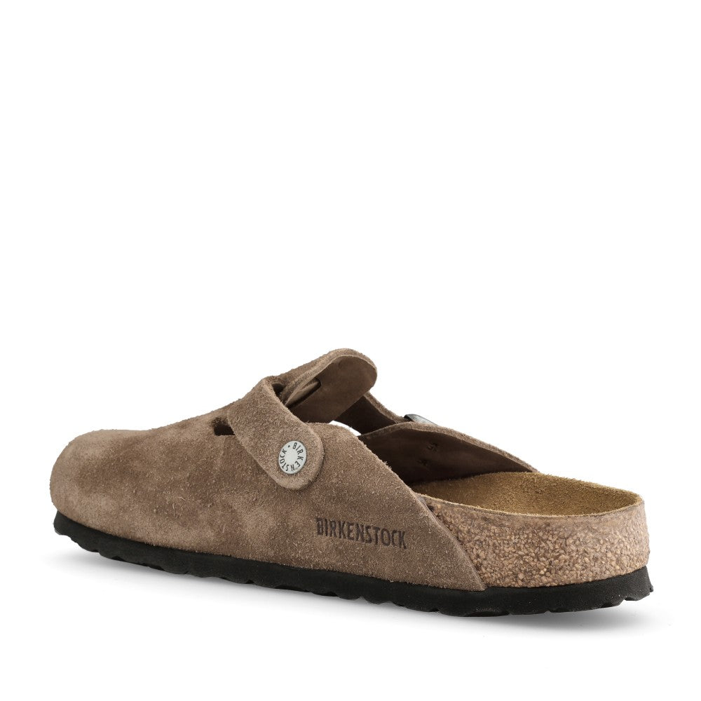 Ladies 1032795 Boston Nf Suede Leather Mule In Dark Tan