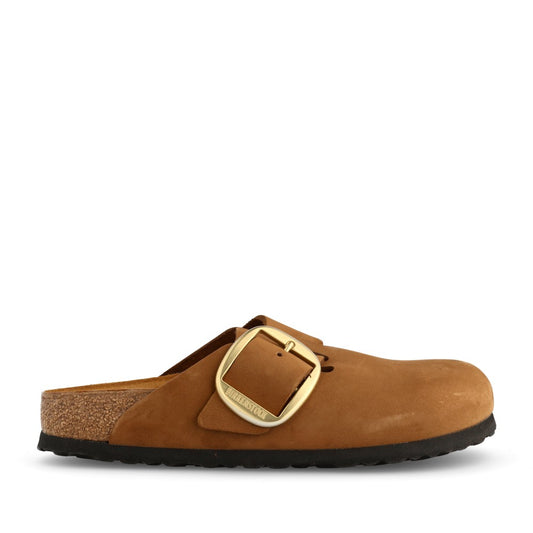 Birkenstock Ladies 1032949 Boston Big Buckle Nubuck Clog In Tan