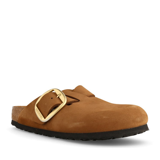 Birkenstock Ladies 1032949 Boston Big Buckle Nubuck Clog In Tan