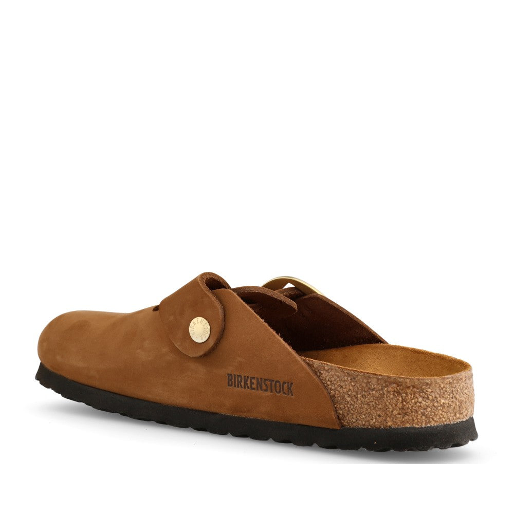 Birkenstock Ladies 1032949 Boston Big Buckle Nubuck Clog In Tan