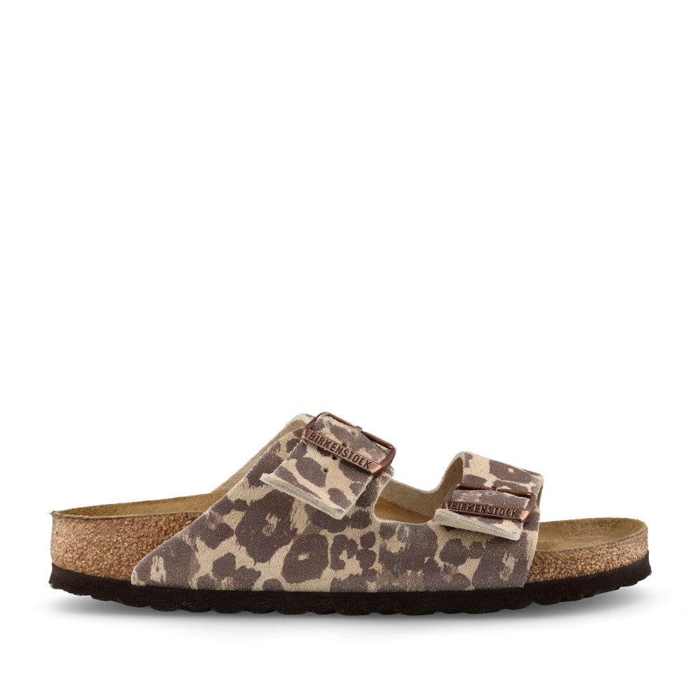 Ladies 1033330 Arizona Double Strap Mule In Leopard
